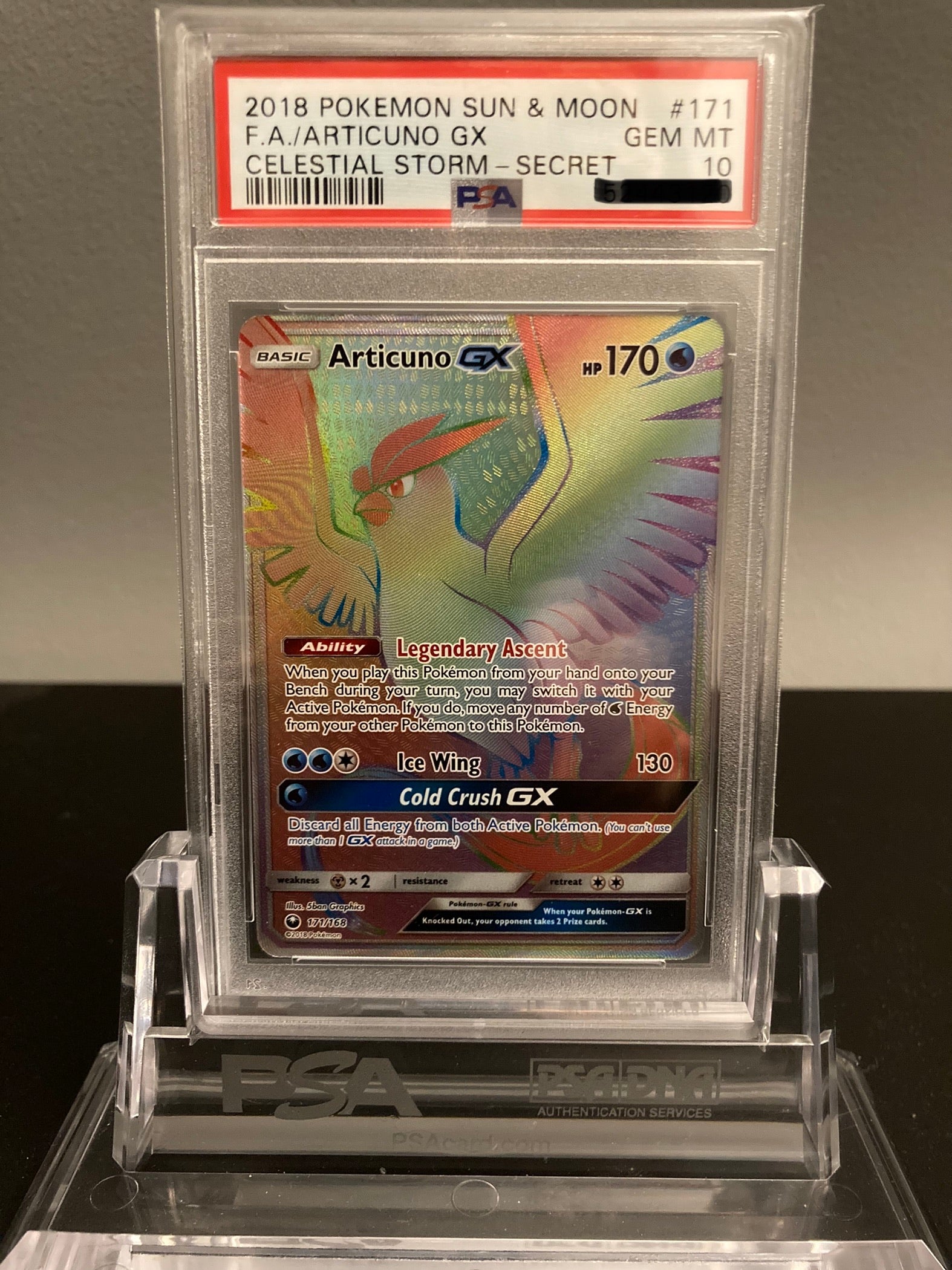 Articuno GX - Celestial Storm - 171 - PSA 10 - Deck Out Gaming