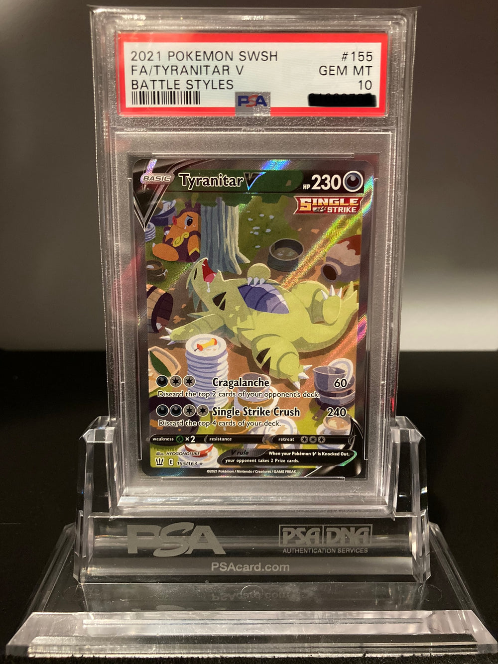 Tyranitar V - Battle Styles - 155 - PSA 10 - Deck Out Gaming