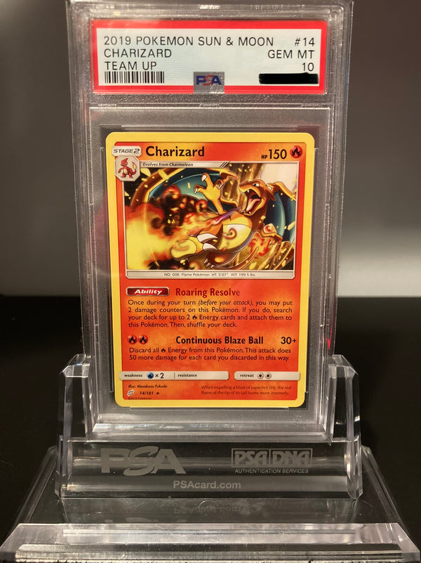 Charizard - Team Up - 14 - PSA 10 - Deck Out Gaming