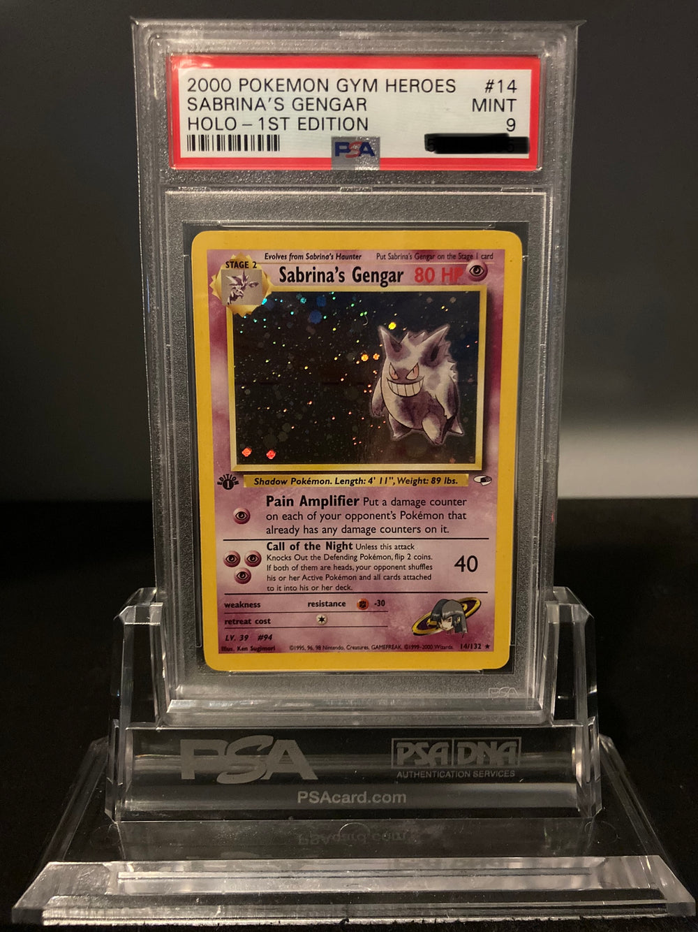 Sabrina's Gengar - Gym Heroes 1st Edition - 14 - PSA 9 - Deck Out Gaming