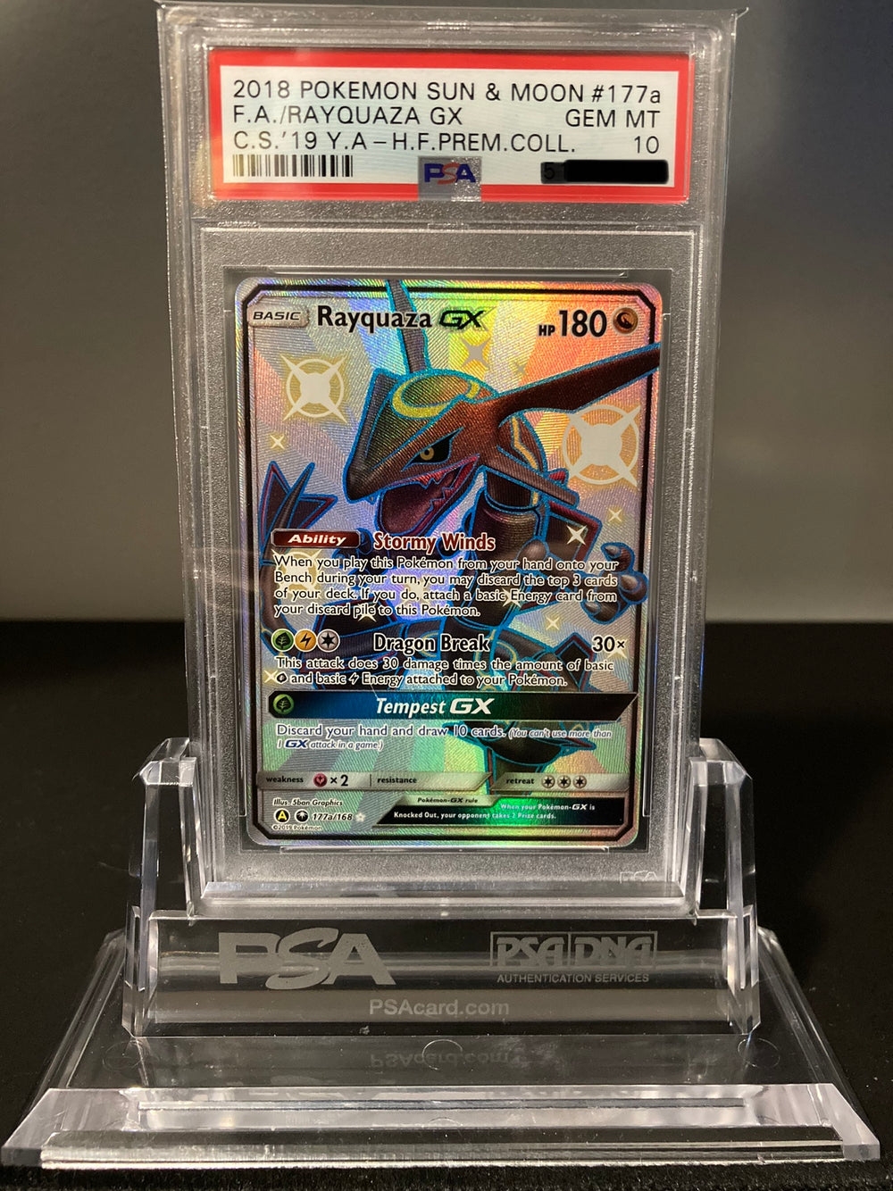 Rayquaza GX - SM Alternate Art - 177a - PSA 10 - Deck Out Gaming