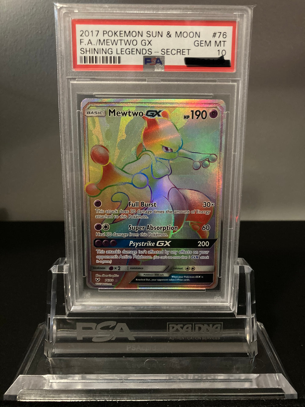 Mewtwo GX - Shining Legends - 76 - PSA 10 - Deck Out Gaming