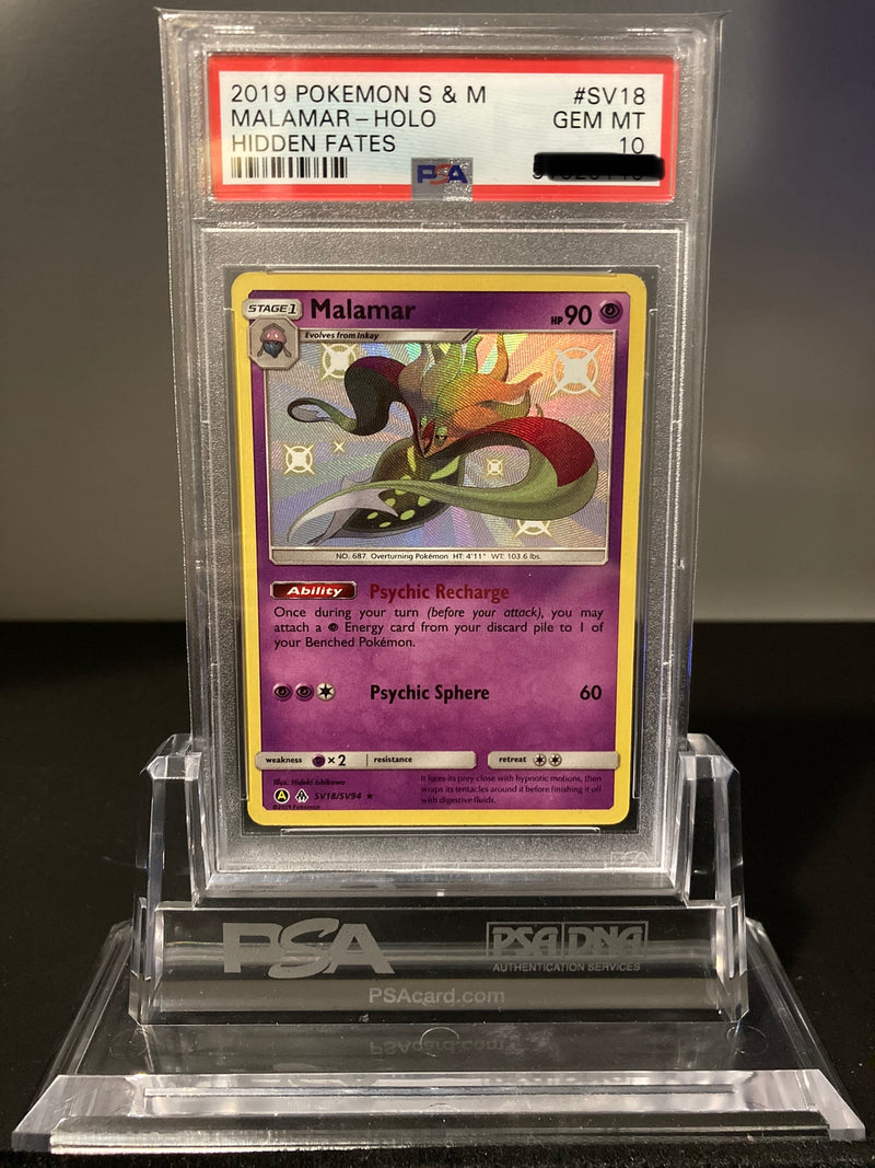 Malamar - Hidden Fates - SV18 - PSA 10 - Deck Out Gaming