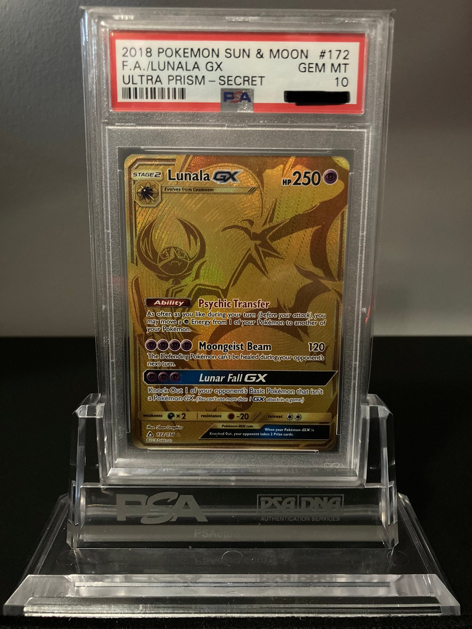 Lunala GX - Ultra Prism - 172 - PSA 10 - Deck Out Gaming