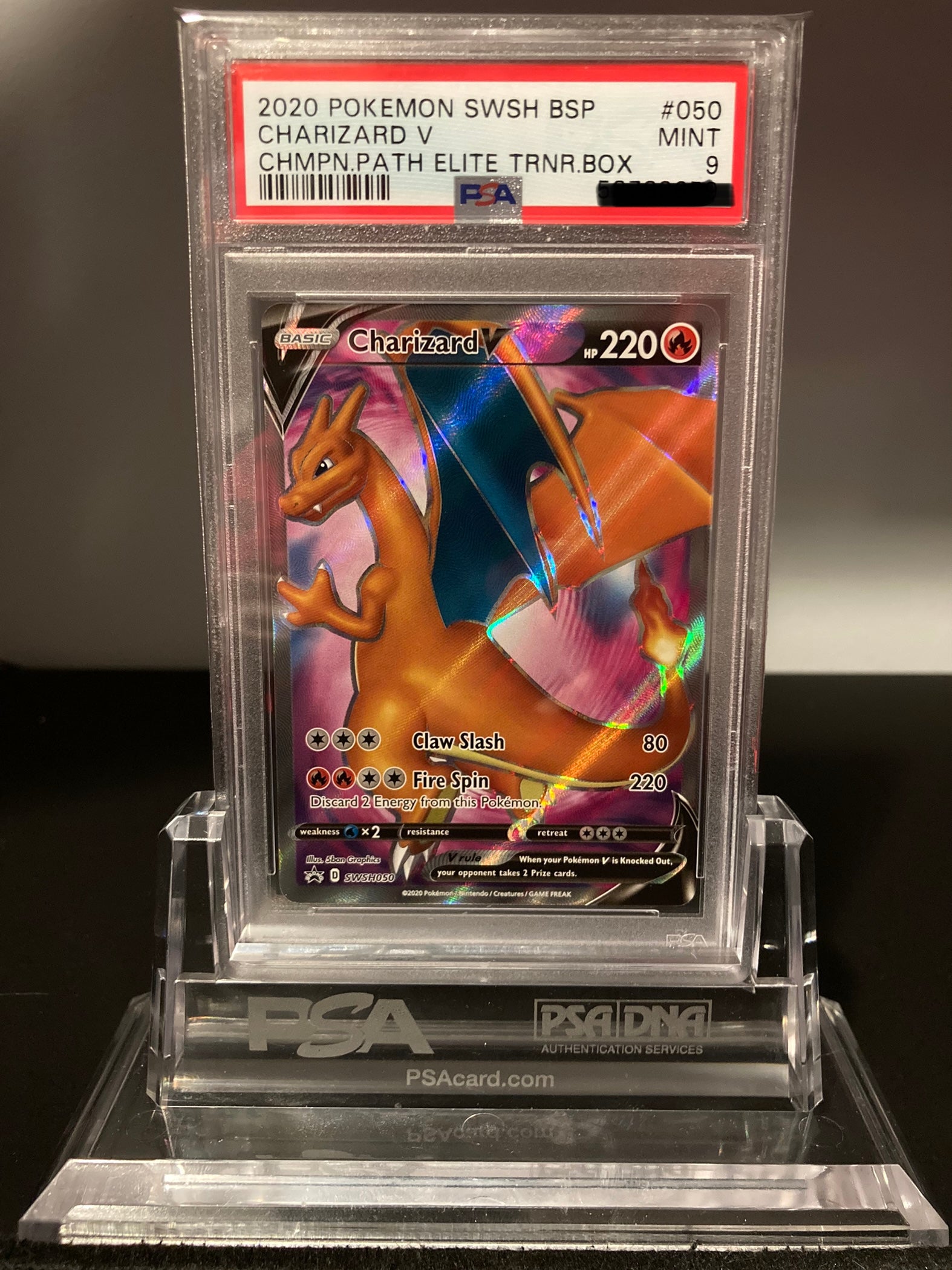 Charizard V - SWSH Promos - SWSH050 - PSA 9 - Deck Out Gaming