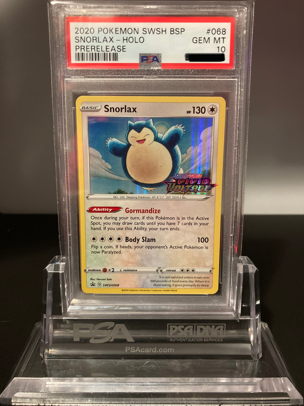 Snorlax - SWSH Promos - SWSH068 - PSA 10 - Deck Out Gaming